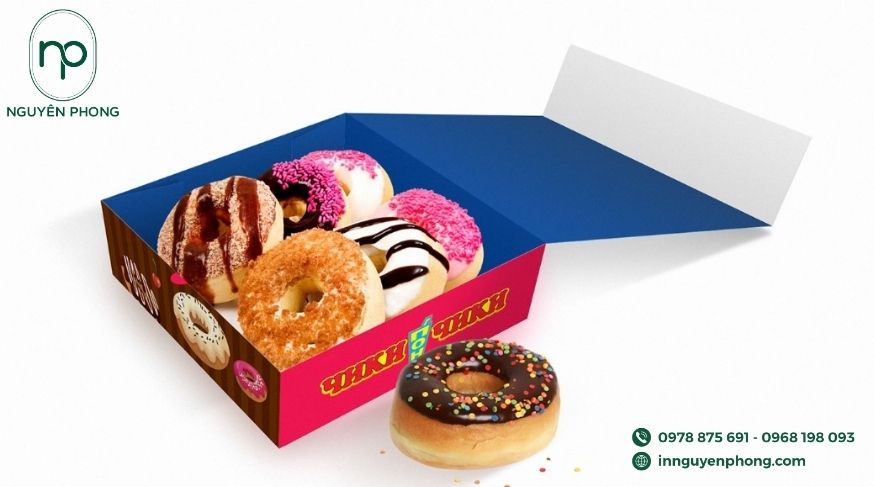 Mẫu hộp đựng bánh donut nổi bật